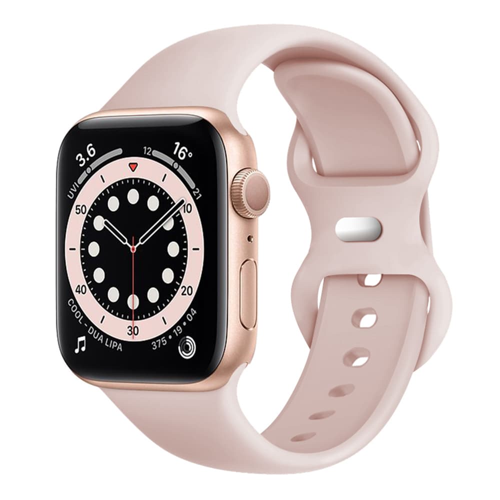 Techsuit – řemínek k hodinkám (W031) – Apple Watch 1/2/3/4/5/6/7/8/9/10/11/SE/SE 2/SE 3 (38/40/41/42mm) – jemně růžový