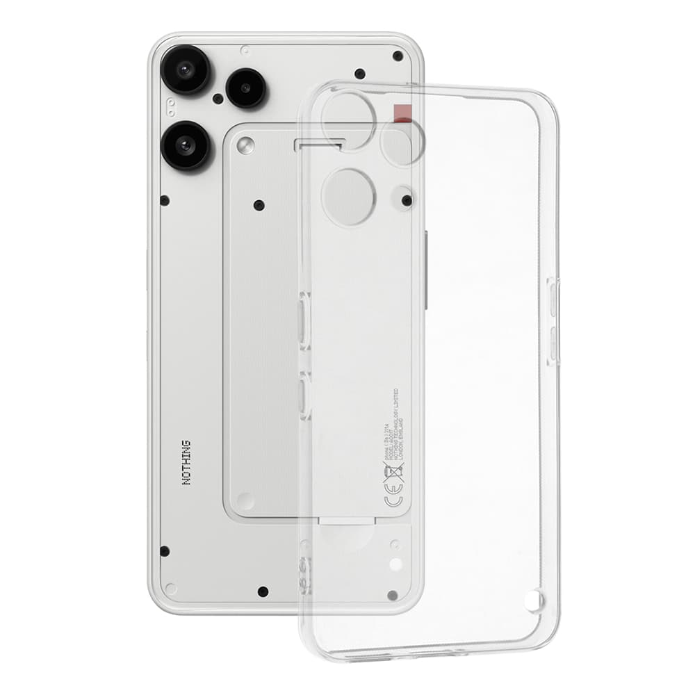 Techsuit - průhledný silikon - Nothing Phone (3a) Lite - transparentní - náhled 1