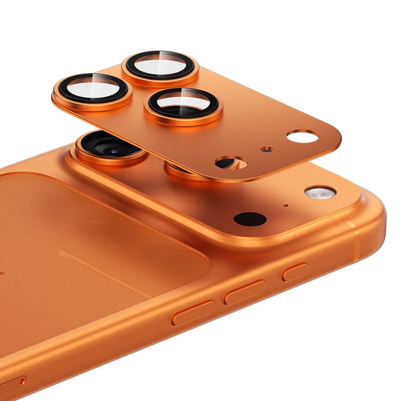 Sklo Benks Glass Warrior Metal Integrated na čočky fotoaparátu (C070) pro iPhone 17 Pro Max orange - náhled 1