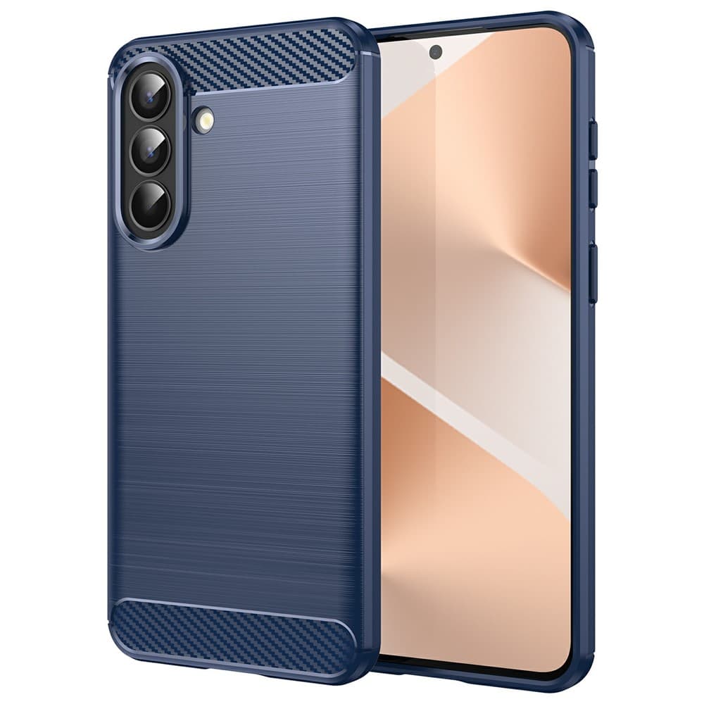 Techsuit - karbonový silikon - Samsung Galaxy A57 5G - modrý - náhled 1