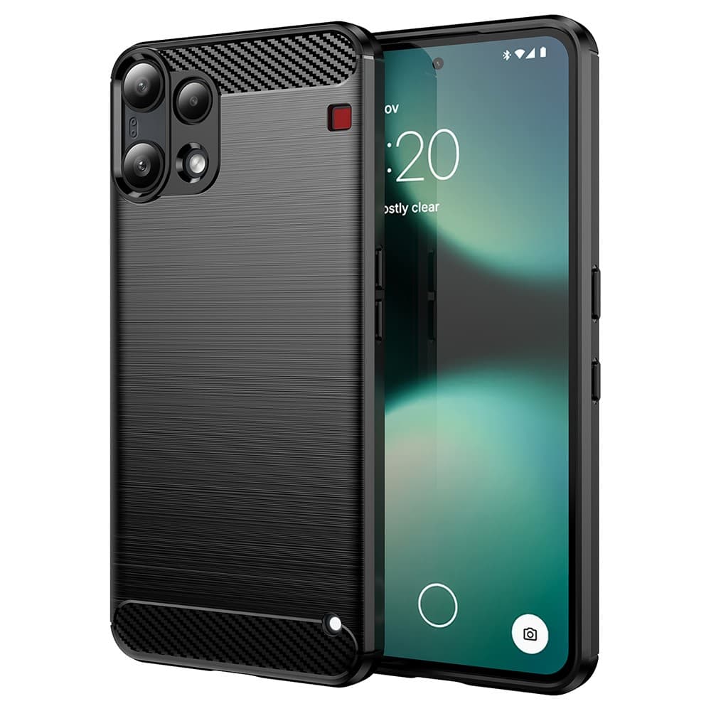 Techsuit - karbonový silikon - Nothing Phone (3a) Lite - černá - náhled 1