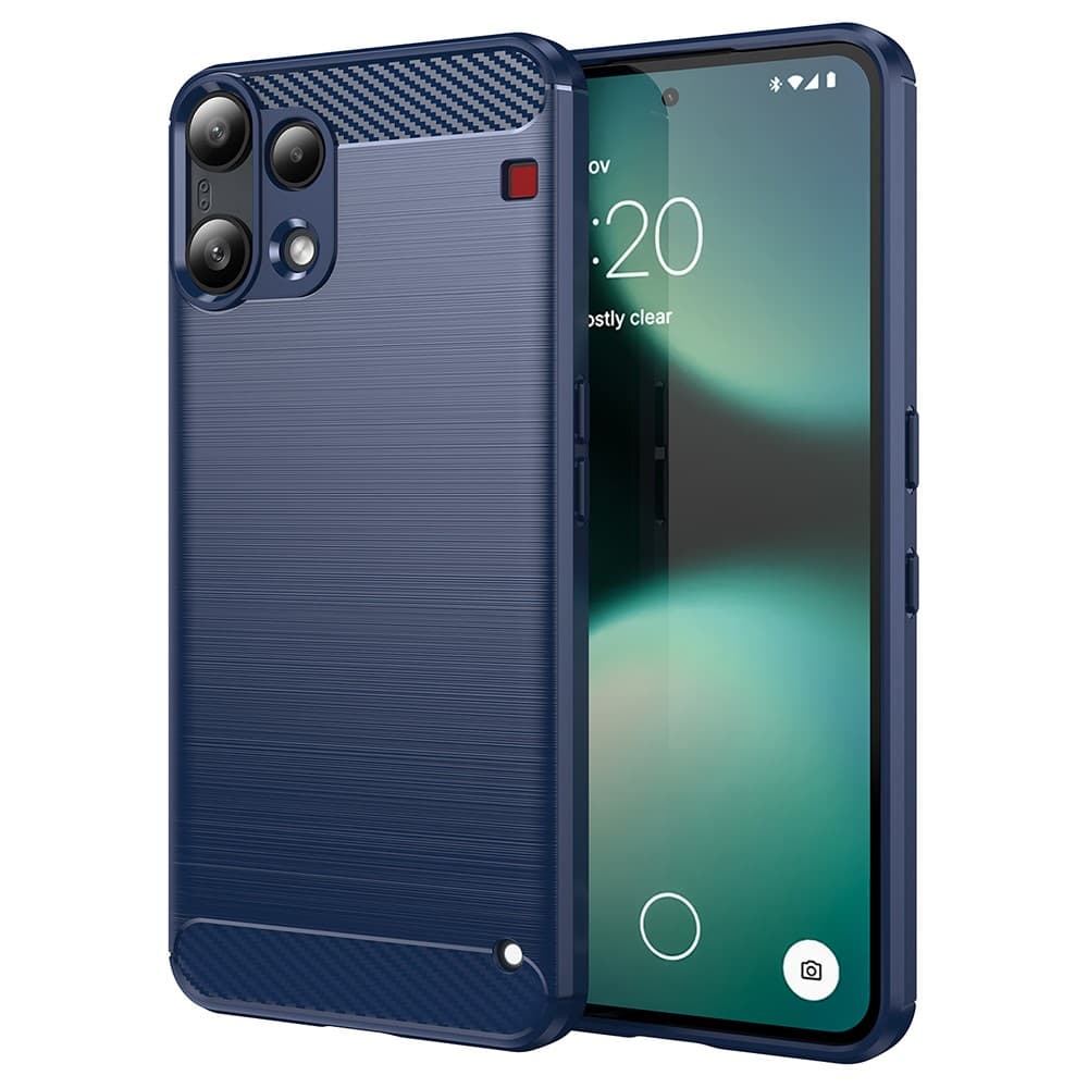 Techsuit - karbonový silikon - Nothing Phone (3a) Lite - modrý - náhled 1