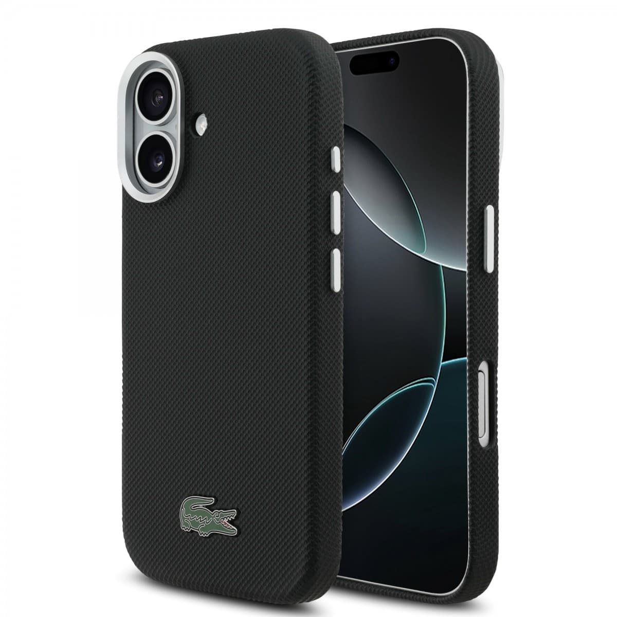 Zadní kryt Lacoste Iconic Petit Pique Metal Logo MagSafe pro iPhone 17 Black - náhled 1