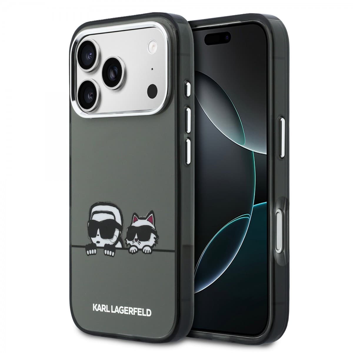 Zadní kryt Karl Lagerfeld IML K&amp;CH Heads Logo MagSafe pro iPhone 17 Pro Max Black - náhled 1