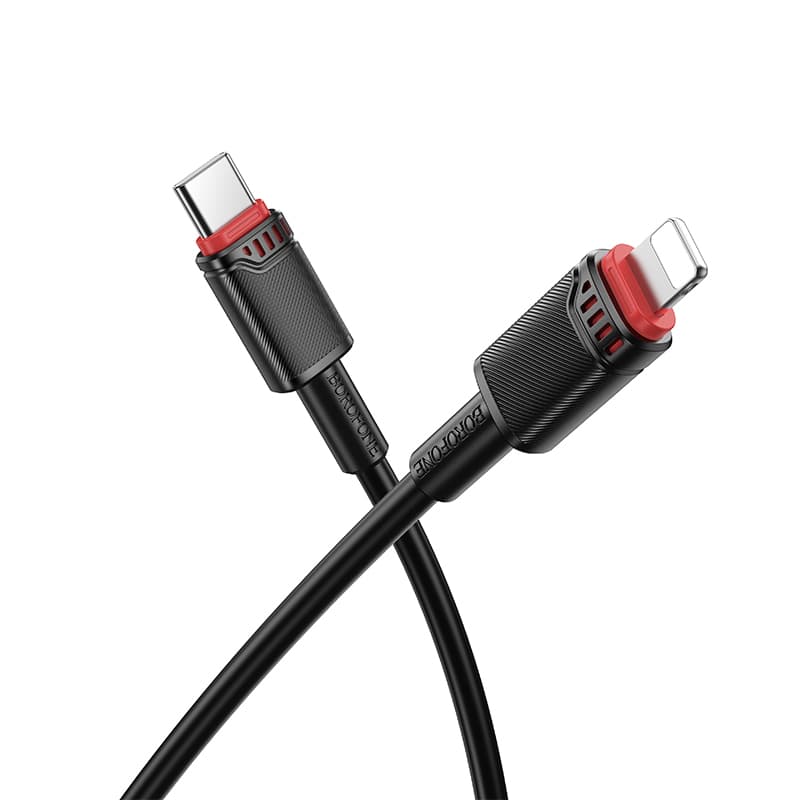 Datový kabel Borofone BX110 Beneficio USB-A - Lightning 2,4A 1m černý - náhled 1