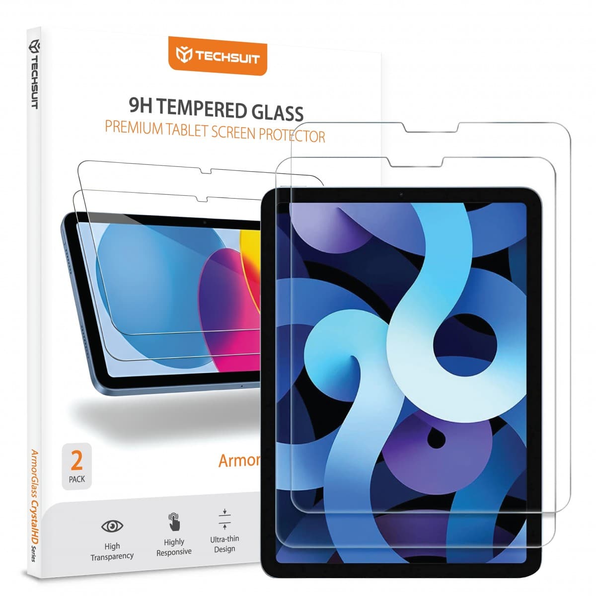Techsuit - ArmorGlass CrystalHD (2 ks) - iPad Pro 11 2018 / Air 4 / 5 / 11 (2020/2022/2024) - čirá - náhled 1