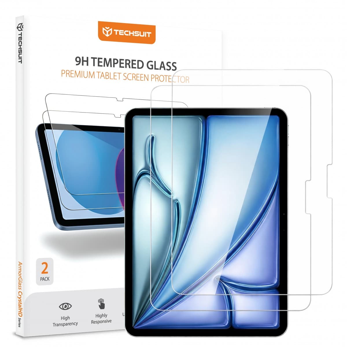 Techsuit - ArmorGlass CrystalHD (2 ks) - iPad Air 11 (2024) / Air 11 (2025) - čirá - náhled 1