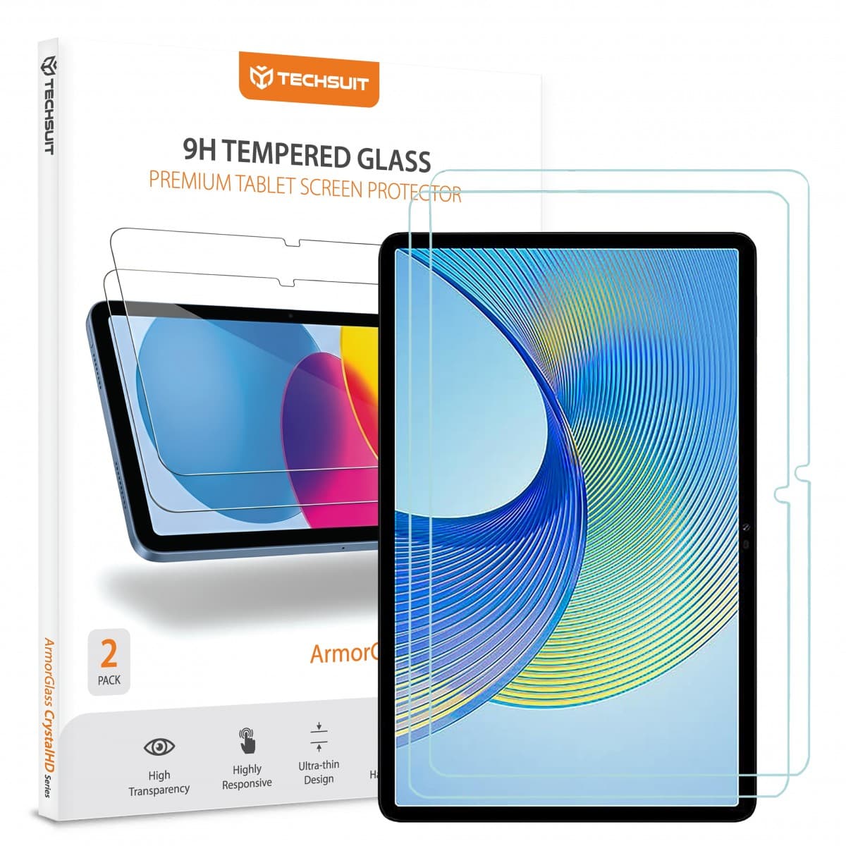 Techsuit - ArmorGlass CrystalHD (2 ks) - Honor Pad X9 / Pad X9a - čirá - náhled 1