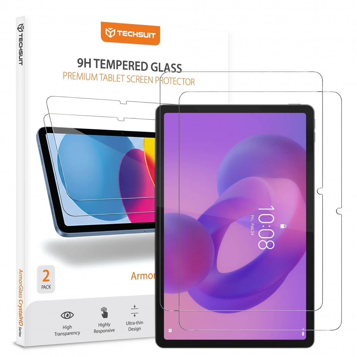 Techsuit - ArmorGlass CrystalHD (2 kusy) - Lenovo Idea Tab 11 - čirá - náhled 1