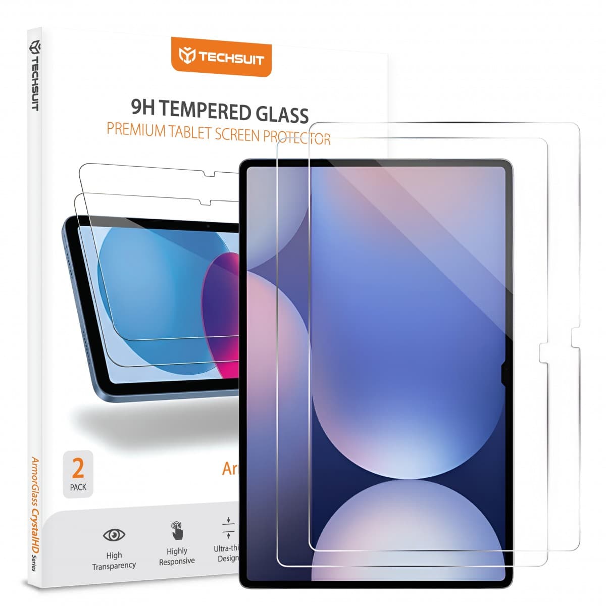 Techsuit - ArmorGlass CrystalHD (2 kusy) - Samsung Galaxy Tab S9 Plus / S9 FE Plus / S10 Plus - čirá - náhled 1