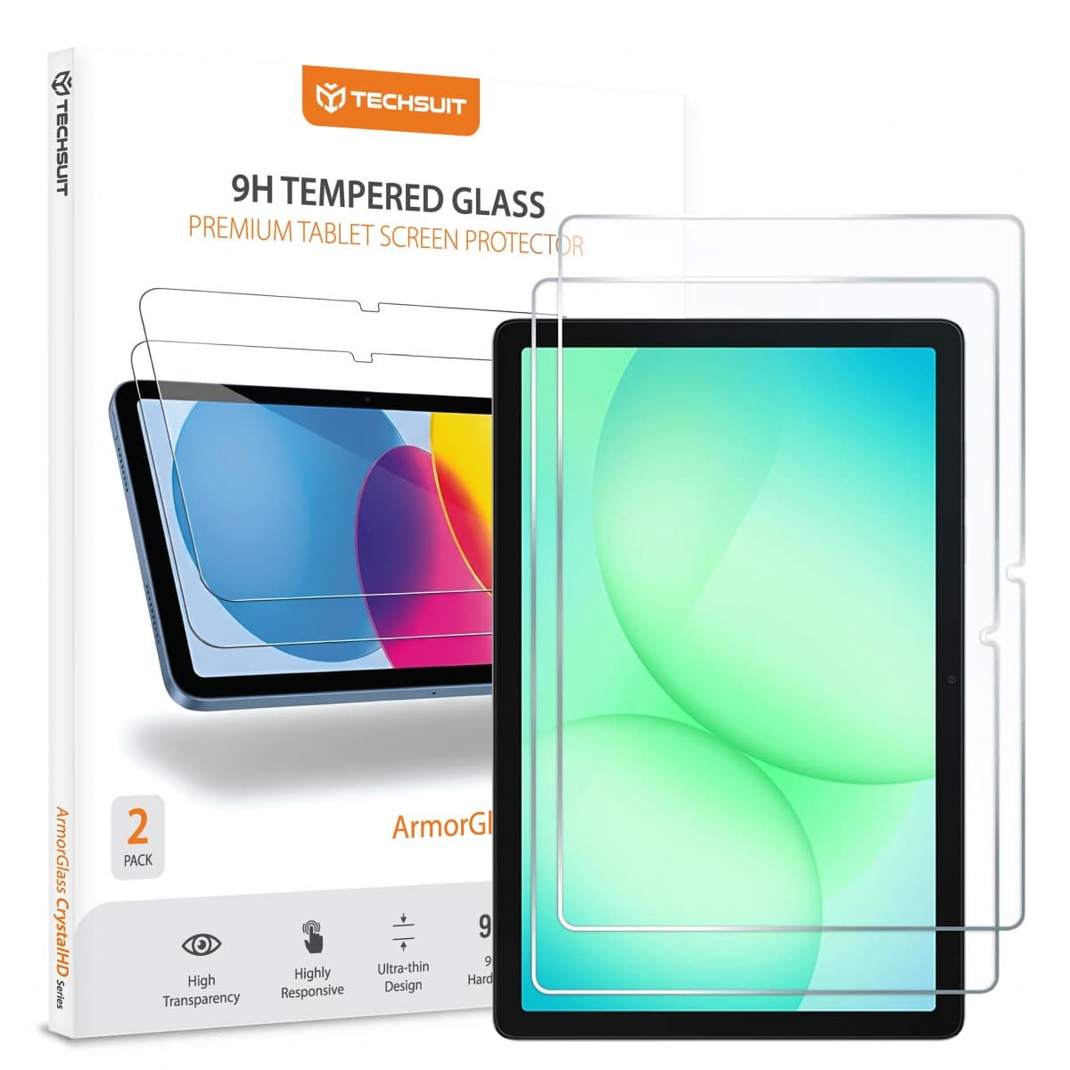 Techsuit - ArmorGlass CrystalHD (2 ks) - Samsung Galaxy Tab A9 Plus / A11 Plus - čirá - náhled 1