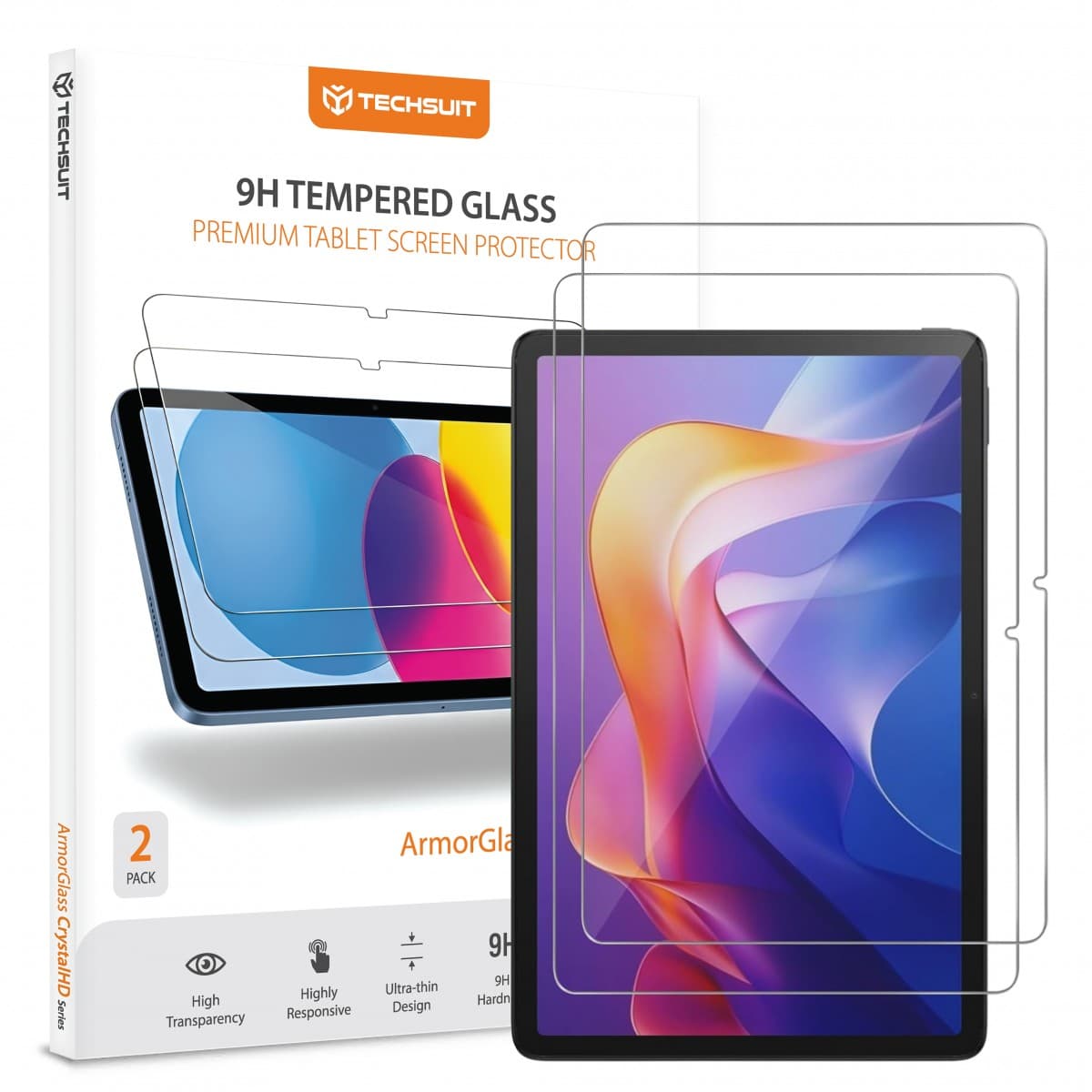 Techsuit - ochranné sklo ArmorGlass CrystalHD (2 ks) - Xiaomi Redmi Pad 2 - čiré - náhled 1