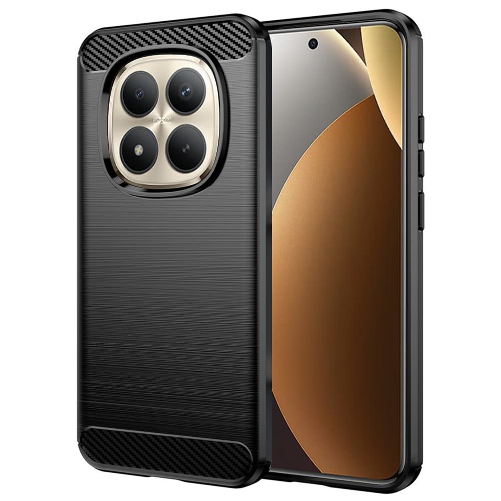 Techsuit karbonové silikonové pouzdro pro Xiaomi Redmi Note 15 Pro+ 5G / Poco M8 Pro 5G, černá - náhled 1