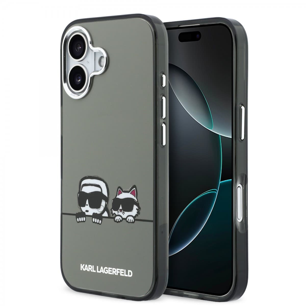 Zadní kryt Karl Lagerfeld IML K&amp;CH Heads Logo MagSafe pro iPhone 17 Black - náhled 1