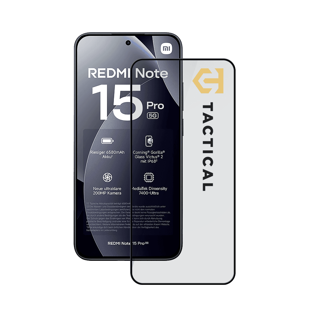 Tvrzené sklo Tactical Glass Shield 5D pro Xiaomi Redmi Note 15 Pro 5G Black - náhled 1