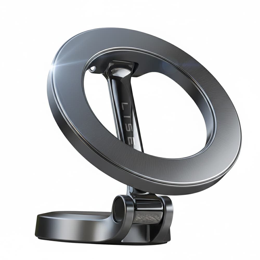 Lisen držák do auta na palubní desku (YL0224010003), MagSafe, univerzální, otočný o 360°, skládací, magnety N52, černá - náhled 1