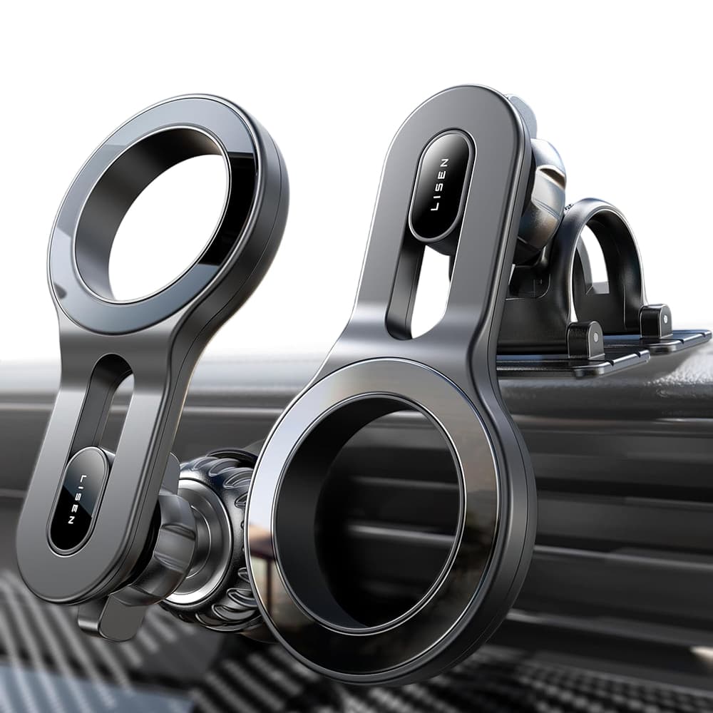 Lisen - magnetický držák do auta (YL0224050011) do mřížky ventilace a na palubní desku, otáčení o 360°, bezpečné uchycení, magnetický úchyt - černý - náhled 1