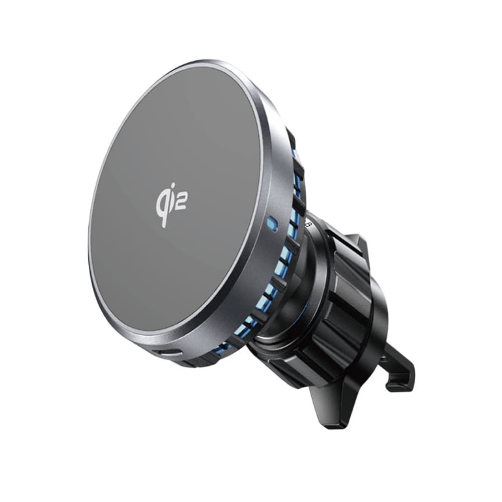 Lisen - držák do auta s bezdrátovým nabíjením W701 (YL0224060042) - do mřížky ventilace, s USB, USB-C nabíječkou do auta, kabelem, 15W - černý - náhled 1