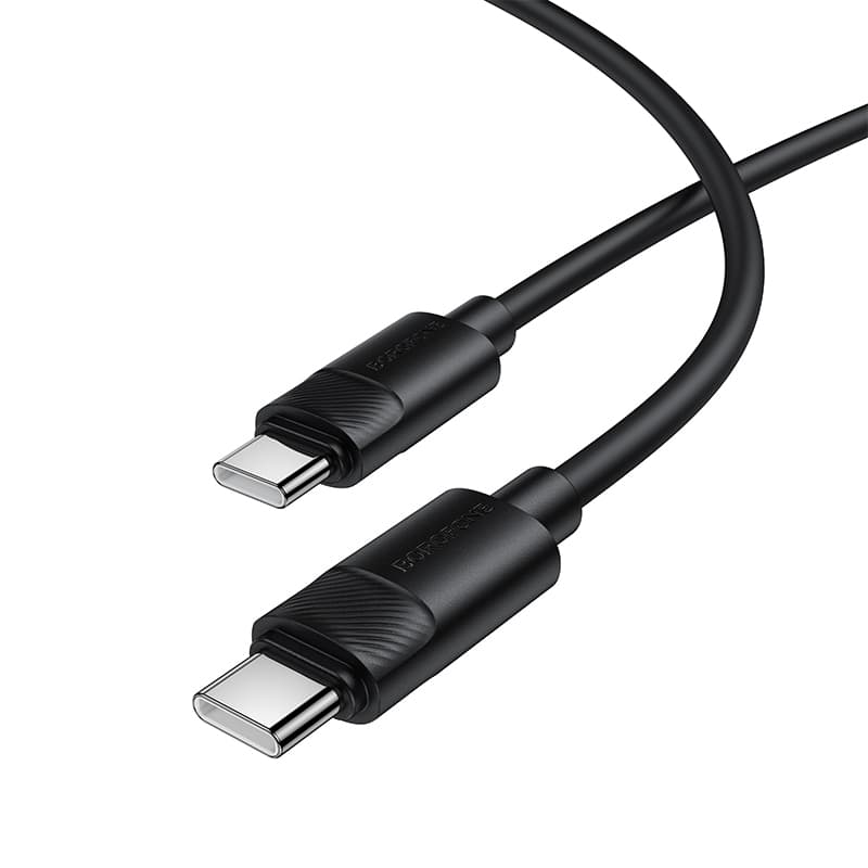 Kabel Borofone BX123 Leya - Type C to Type C - PD 60W 3A 1 m černý - náhled 1