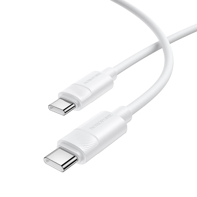 Kabel Borofone BX123 Leya - Type C to Type C - PD 60W 3A 1 m bílý - náhled 1
