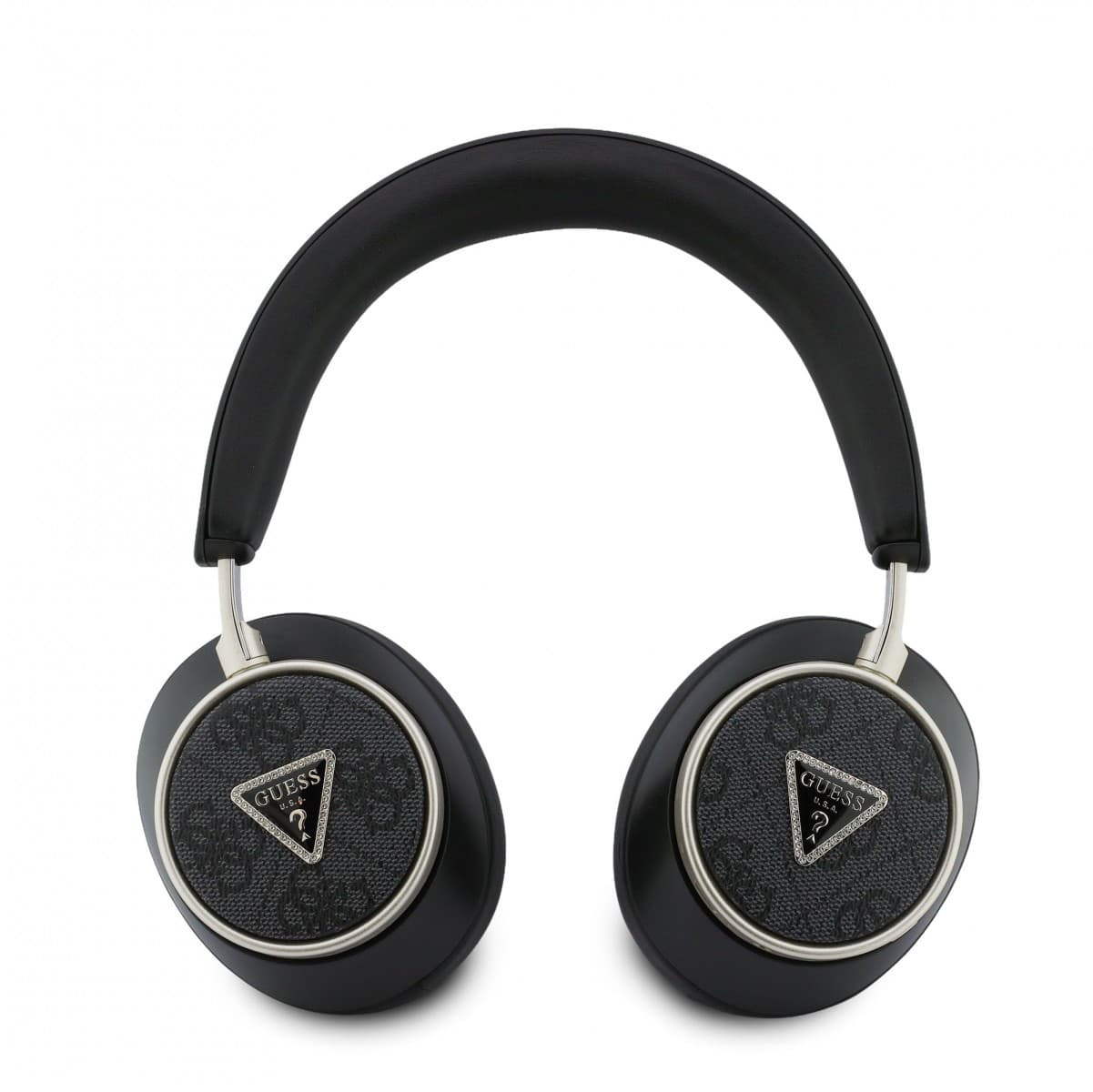 Bezdrátová Sluchátka Guess PU 4G Triangle Logo ENC Black
