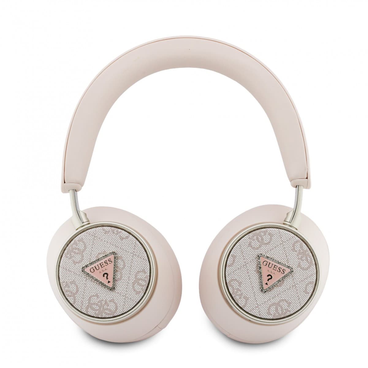 Bezdrátová Sluchátka Guess PU 4G Triangle Logo ENC Pink