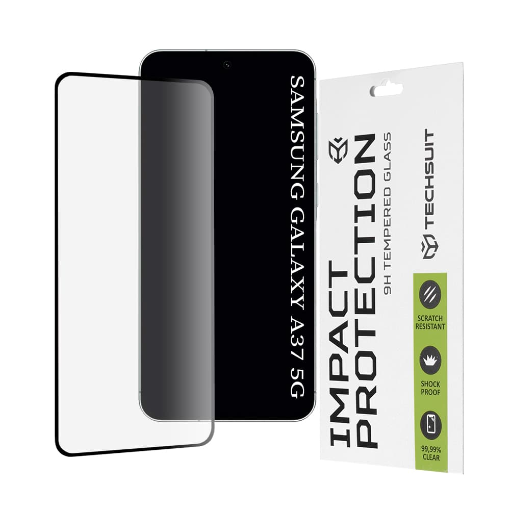Techsuit - 111D celoplošné / celolepící sklo - Samsung Galaxy A37 5G - černé - náhled 1