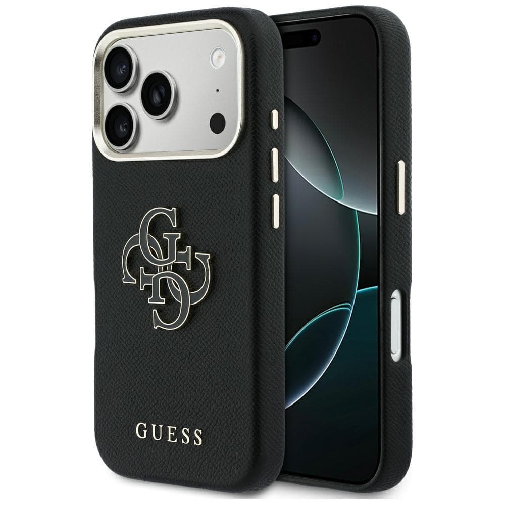 Guess - pevné pouzdro Resin Logo (GUHCP17L5PS4RGGK) - iPhone 17 Pro - černá - náhled 1