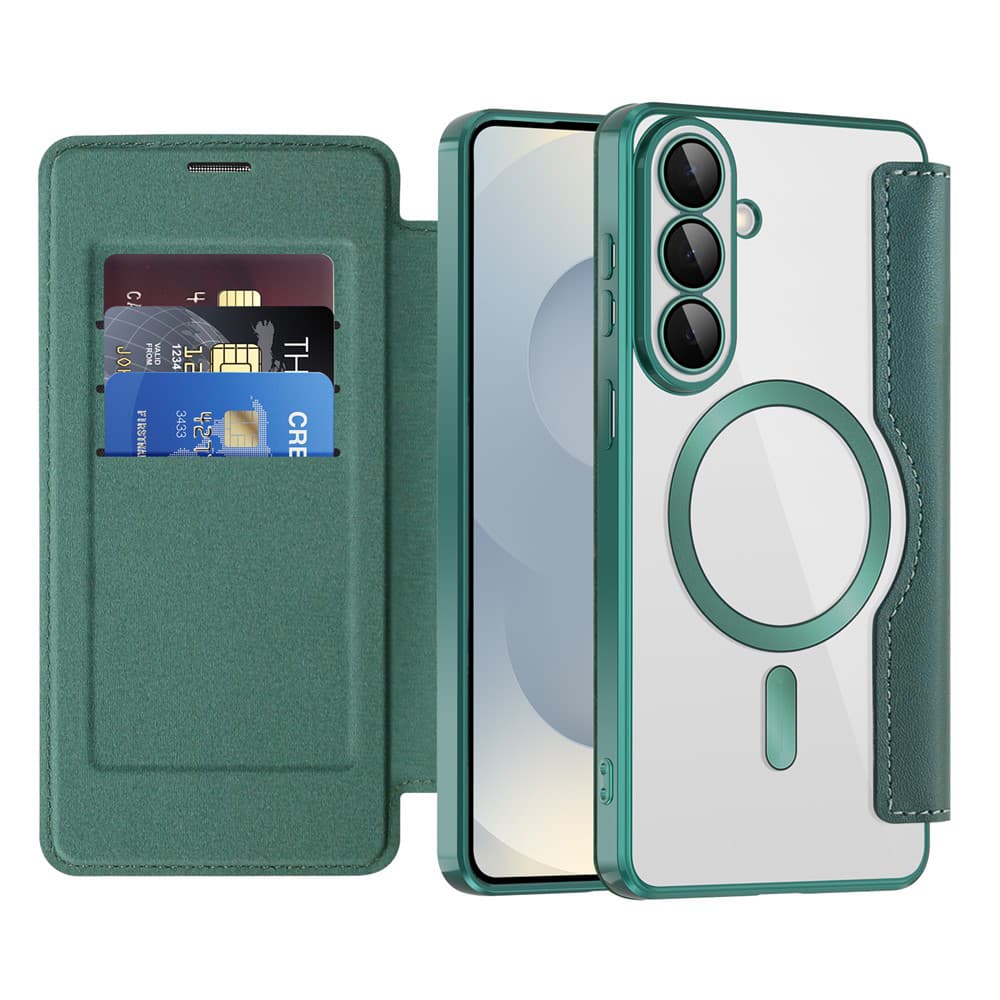 Techsuit SmartMag knížkové pouzdro Samsung Galaxy S26 zelená - náhled 1