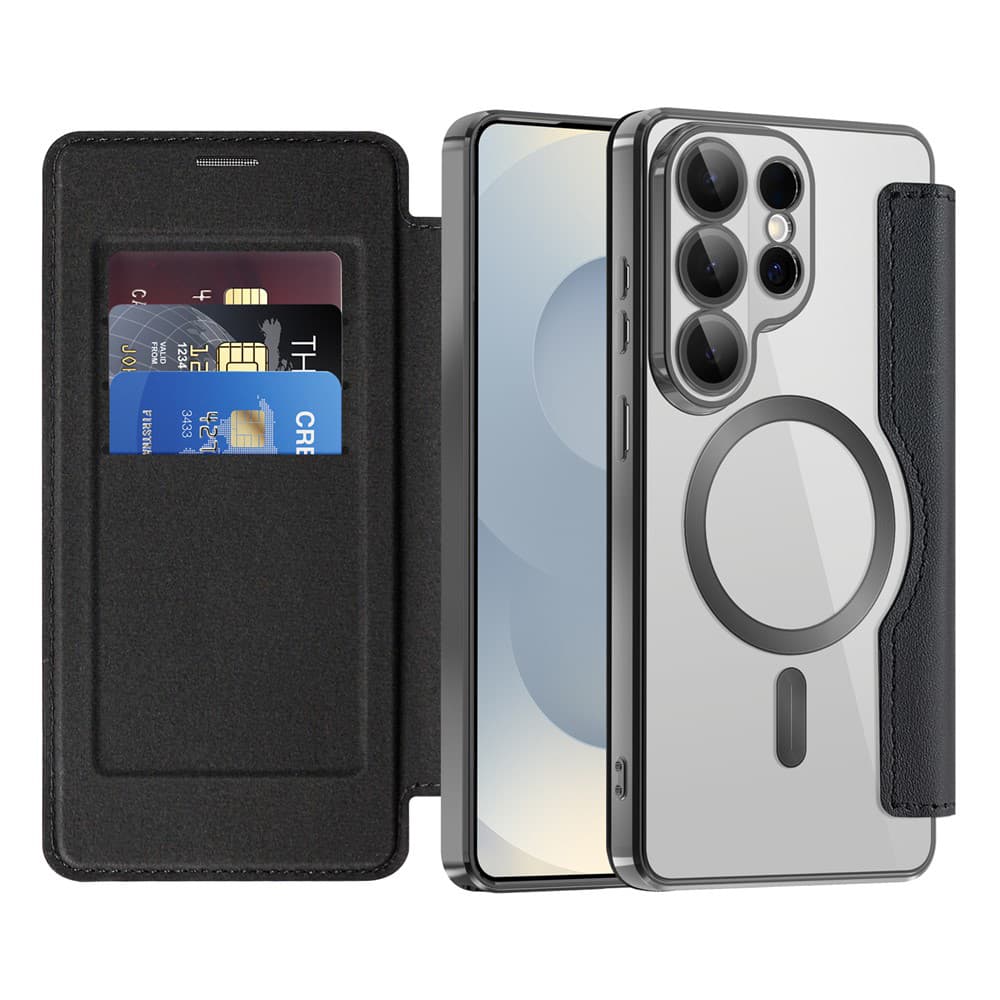 Techsuit - knížkové pouzdro SmartMag - Samsung Galaxy S26 Ultra - černá - náhled 1