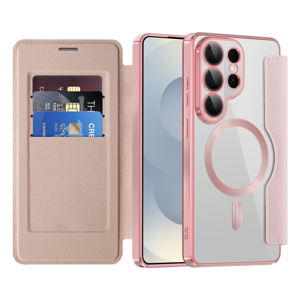 Techsuit - knížkové pouzdro SmartMag pro Samsung Galaxy S26 Ultra - růžová - náhled 1