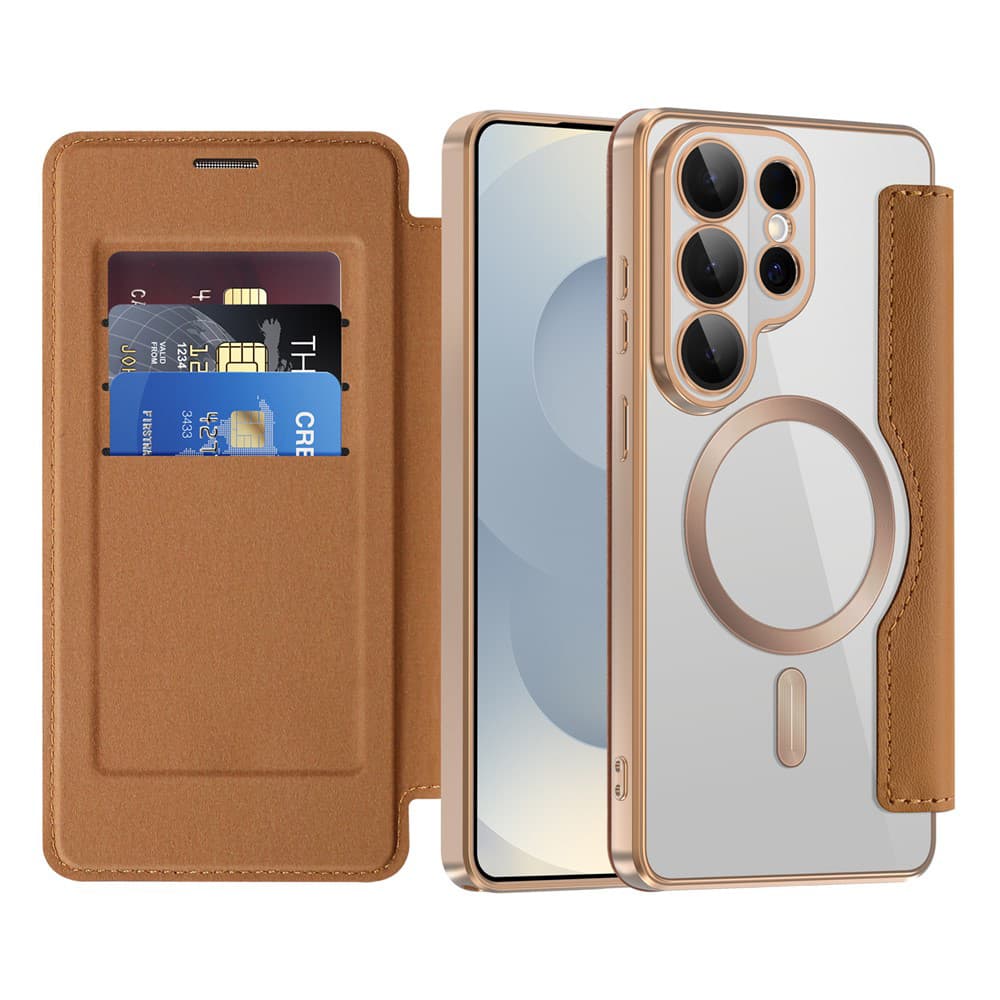 knížkové pouzdro Techsuit SmartMag pro Samsung Galaxy S26 Ultrahnědá - náhled 1