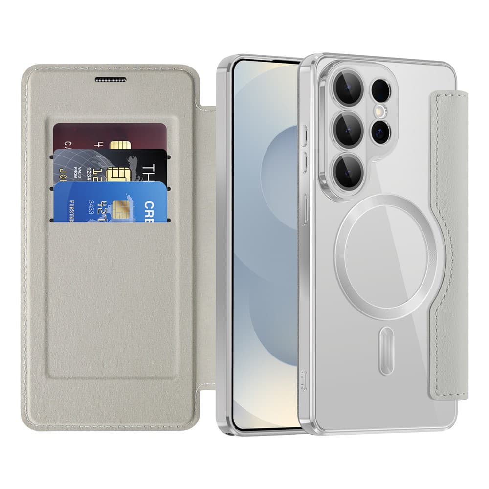 Techsuit SmartMag knížkové pouzdro pro Samsung Galaxy S26 Ultrašedá - náhled 1