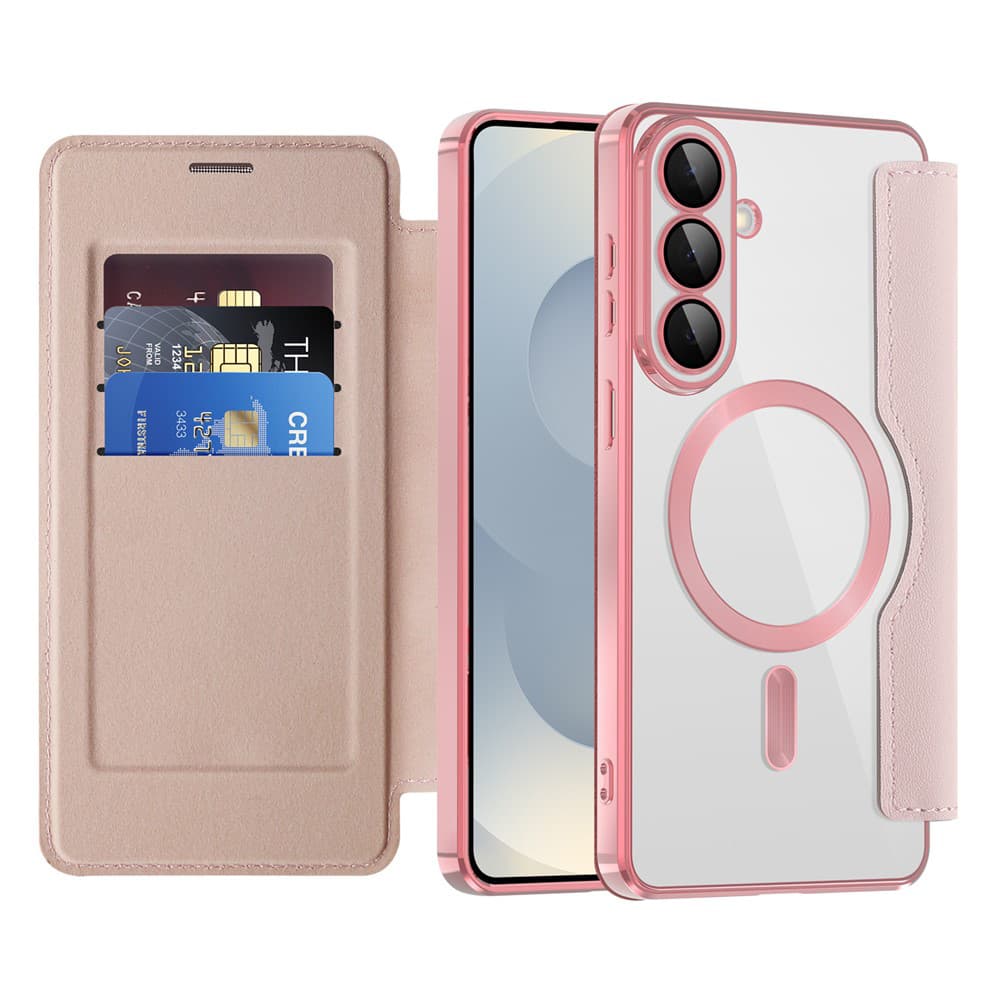 Techsuit - knížkové pouzdro SmartMag pro Samsung Galaxy S26 Plus - růžová - náhled 1