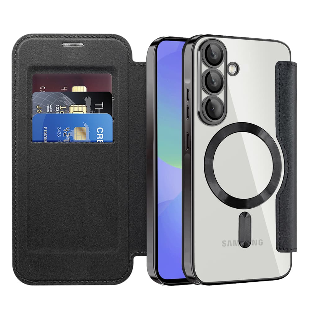 Techsuit - knížkové pouzdro SmartMag - Samsung Galaxy A37 5G - černá - náhled 1