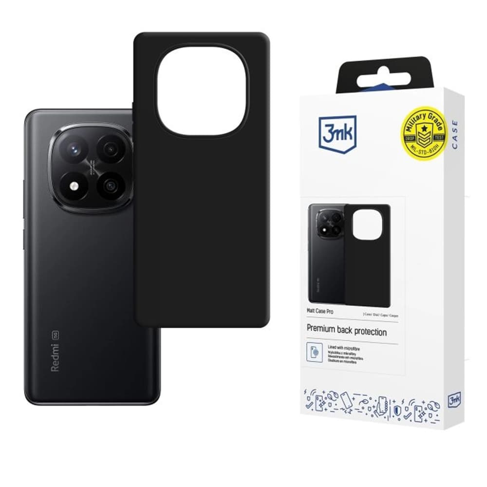 3mk Matt Case Pro na Xiaomi Redmi Note 15 Pro+ 5Gčerné - náhled 1
