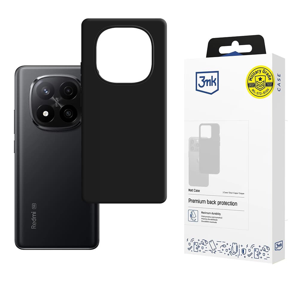 3mk - Matt Case - Xiaomi Redmi Note 15 Pro 5G - černá - náhled 1