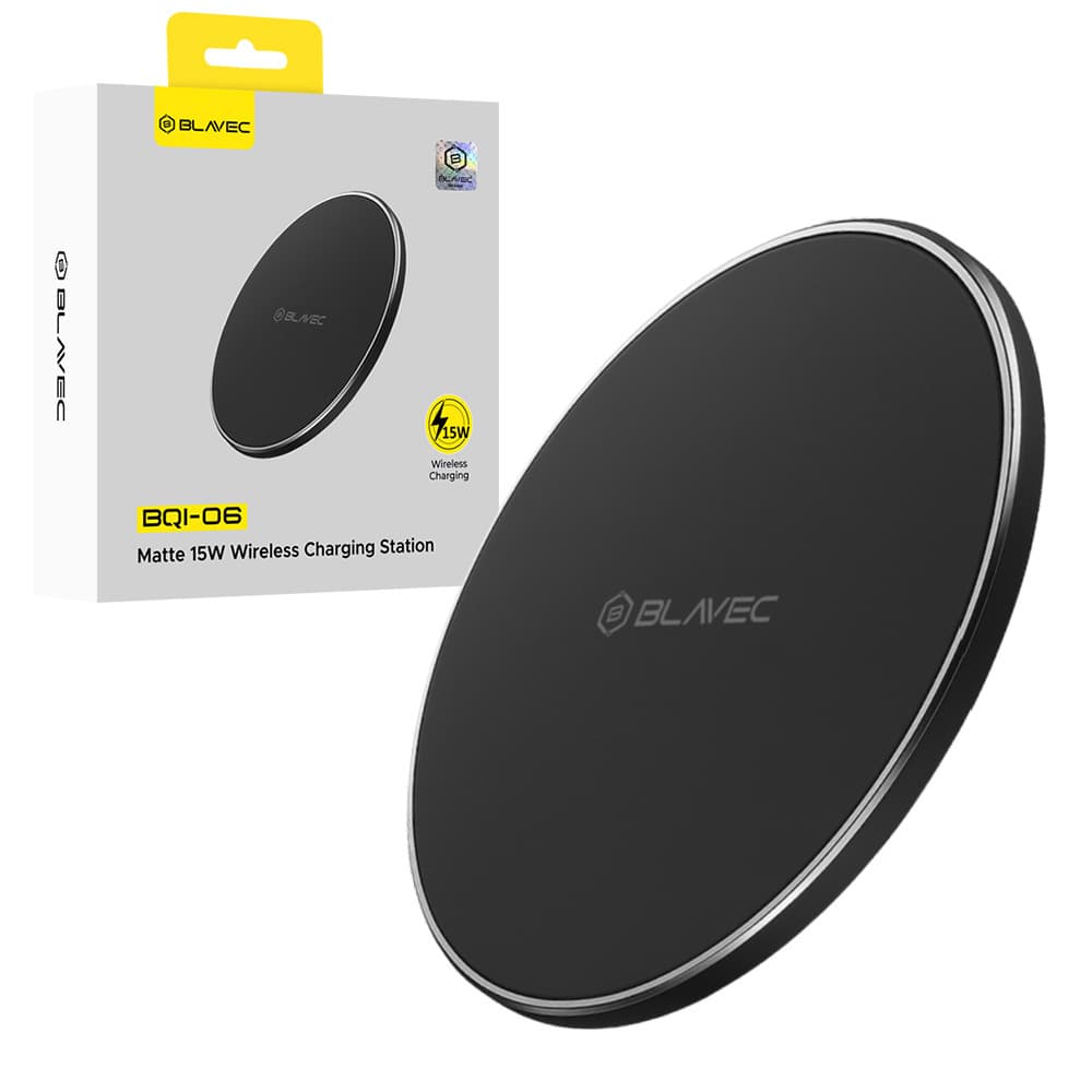 Bezdrátová nabíječka Blavec BQI-06 Qi 15W UniCharge (BQI06-QIB) matte black - náhled 1