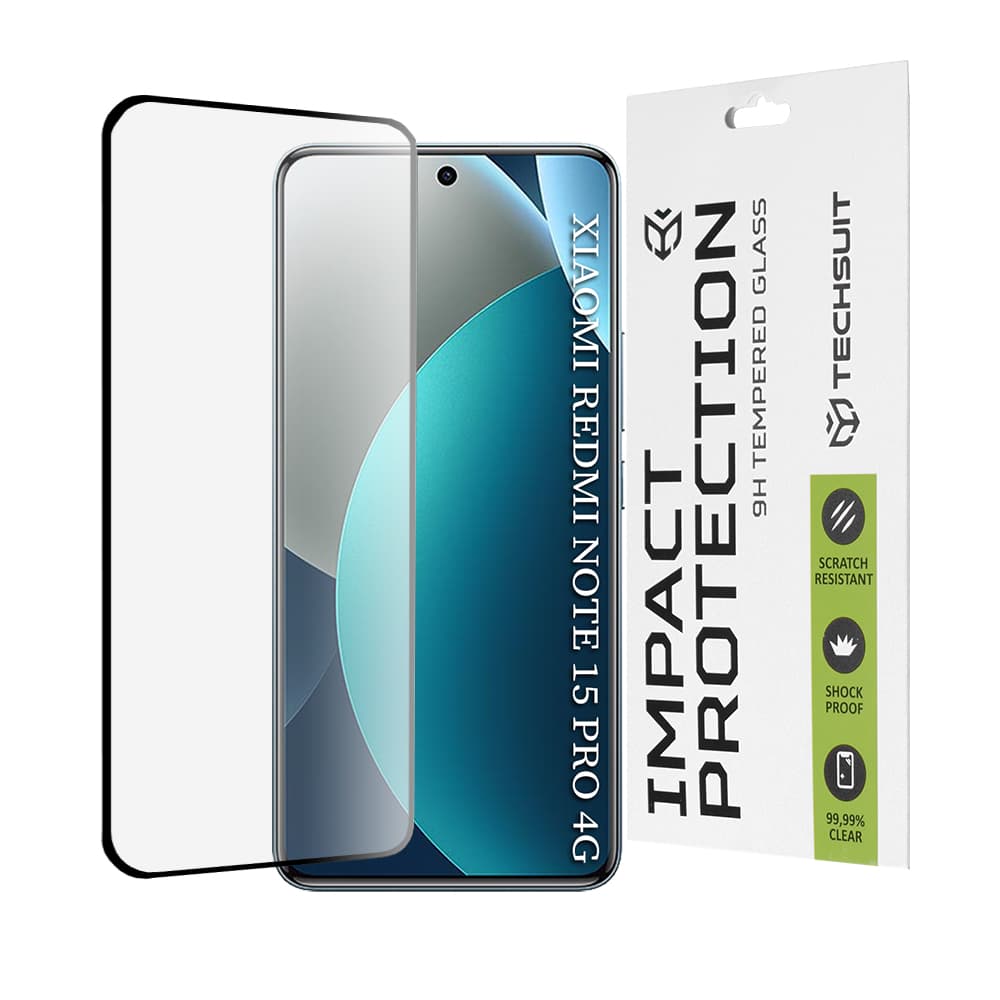 Techsuit - 111D ochranné sklo full cover  full glue  3D - Xiaomi Redmi Note 15 Pro 4G - černá - náhled 1