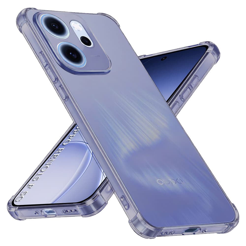 Techsuit - nárazuvzdorný průhledný silikon - Oppo Reno15 F / Reno15 FS 5G - kouřově černá