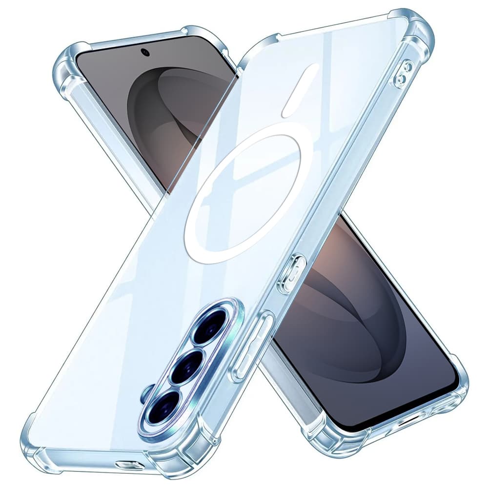 Techsuit - Shockproof Clear Silicone MagSafe - Samsung Galaxy S26 - Čirá - náhled 1