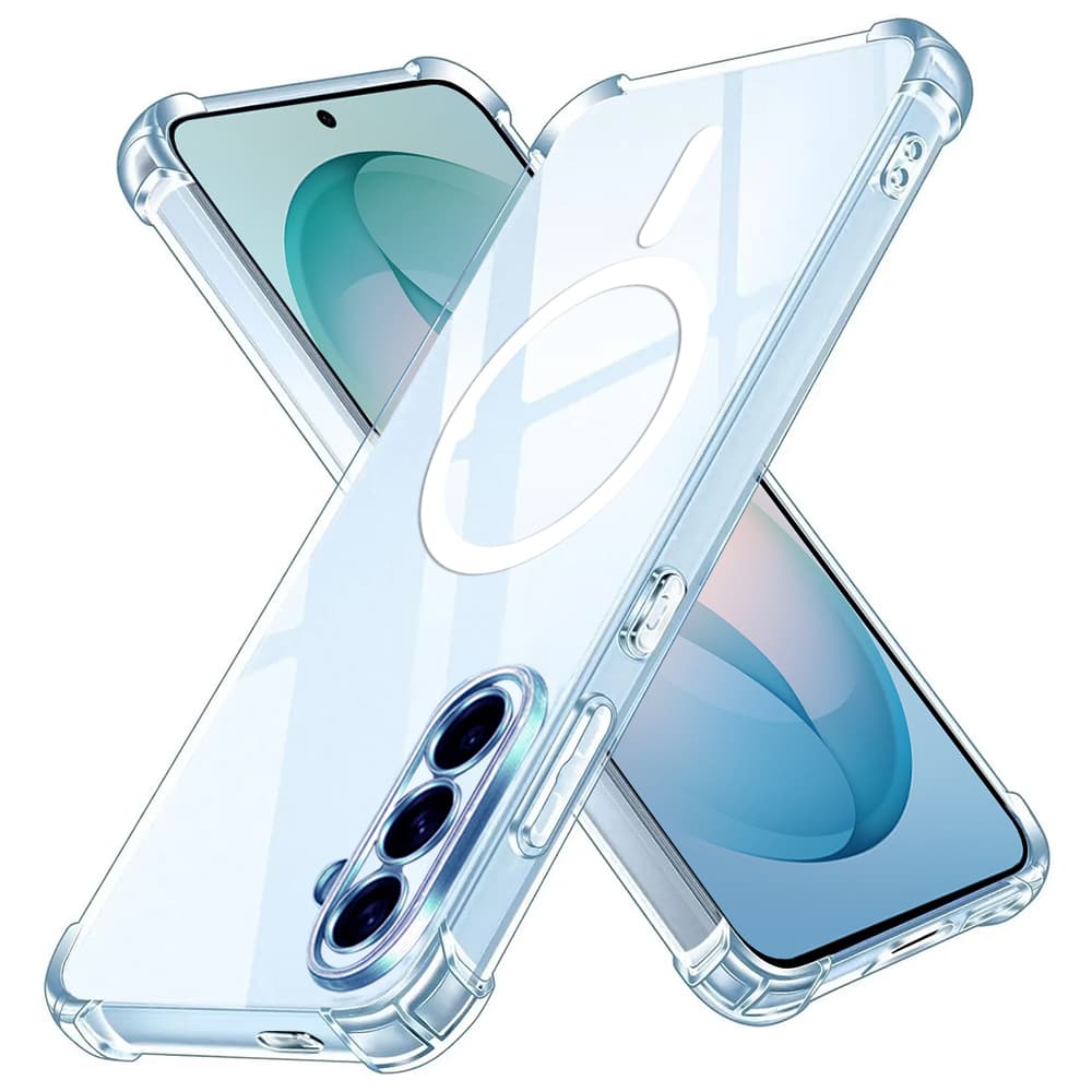 Techsuit - Shockproof Clear Silicone MagSafe - Samsung Galaxy S26 Plus - Čirá - náhled 1