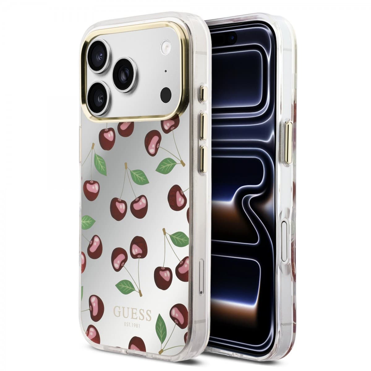 Zadní kryt Guess TPU Glitter Cherry MagSafe pro iPhone 17 Pro - náhled 1