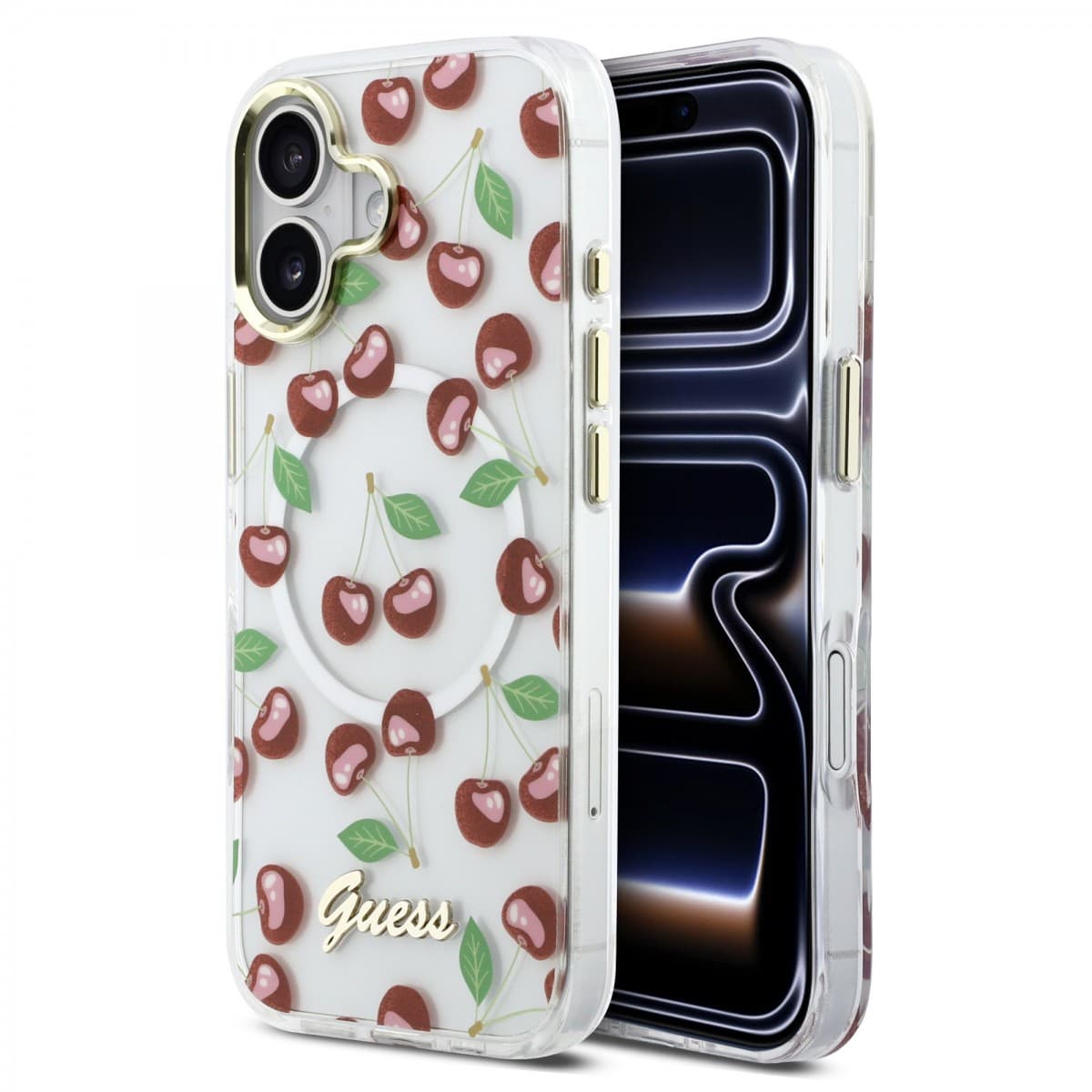 Zadní kryt Guess IML Glitter Cherry MagSafe pro iPhone 17 - náhled 1