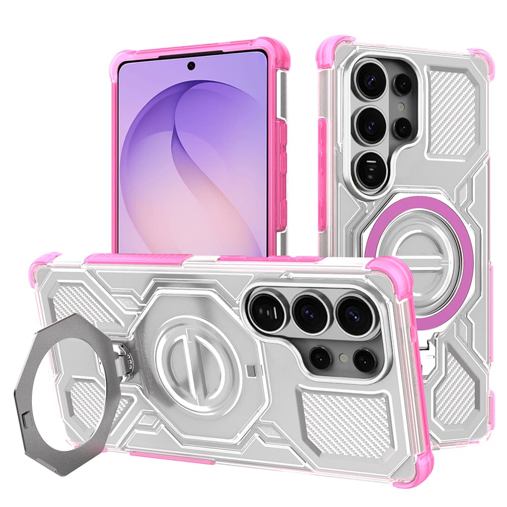 Techsuit - Carbon Shield PRO - Samsung Galaxy S26 Ultra - Růžová transparentní - náhled 1