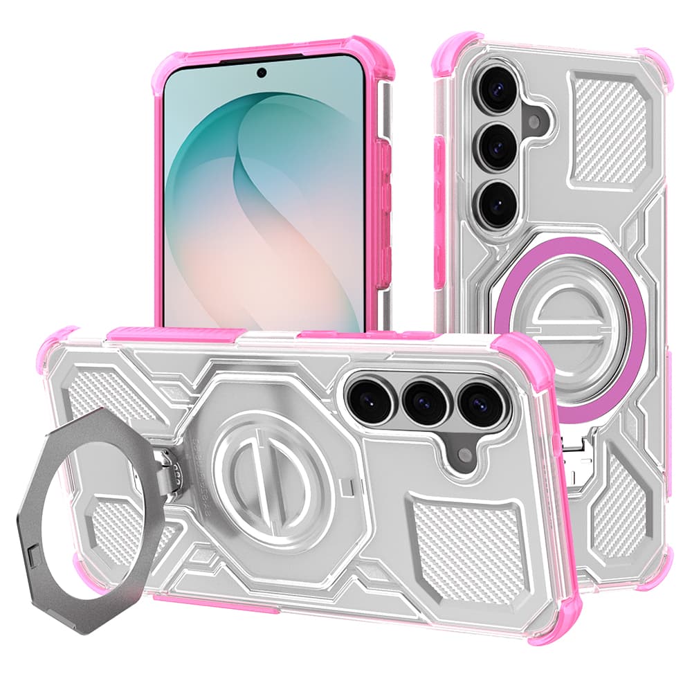 Techsuit - Carbon Shield PRO - Samsung Galaxy S26 Plus - Růžová transparentní - náhled 1