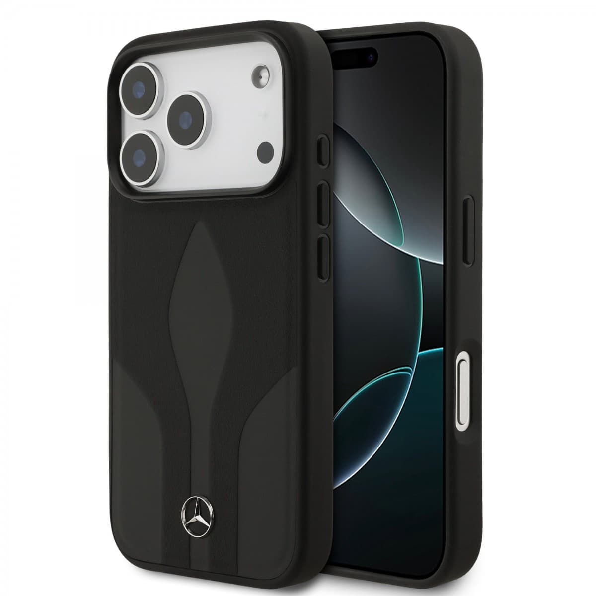 Zadní kryt Mercedes Leather The Move MagSafe pro iPhone 17 Pro Black - náhled 1