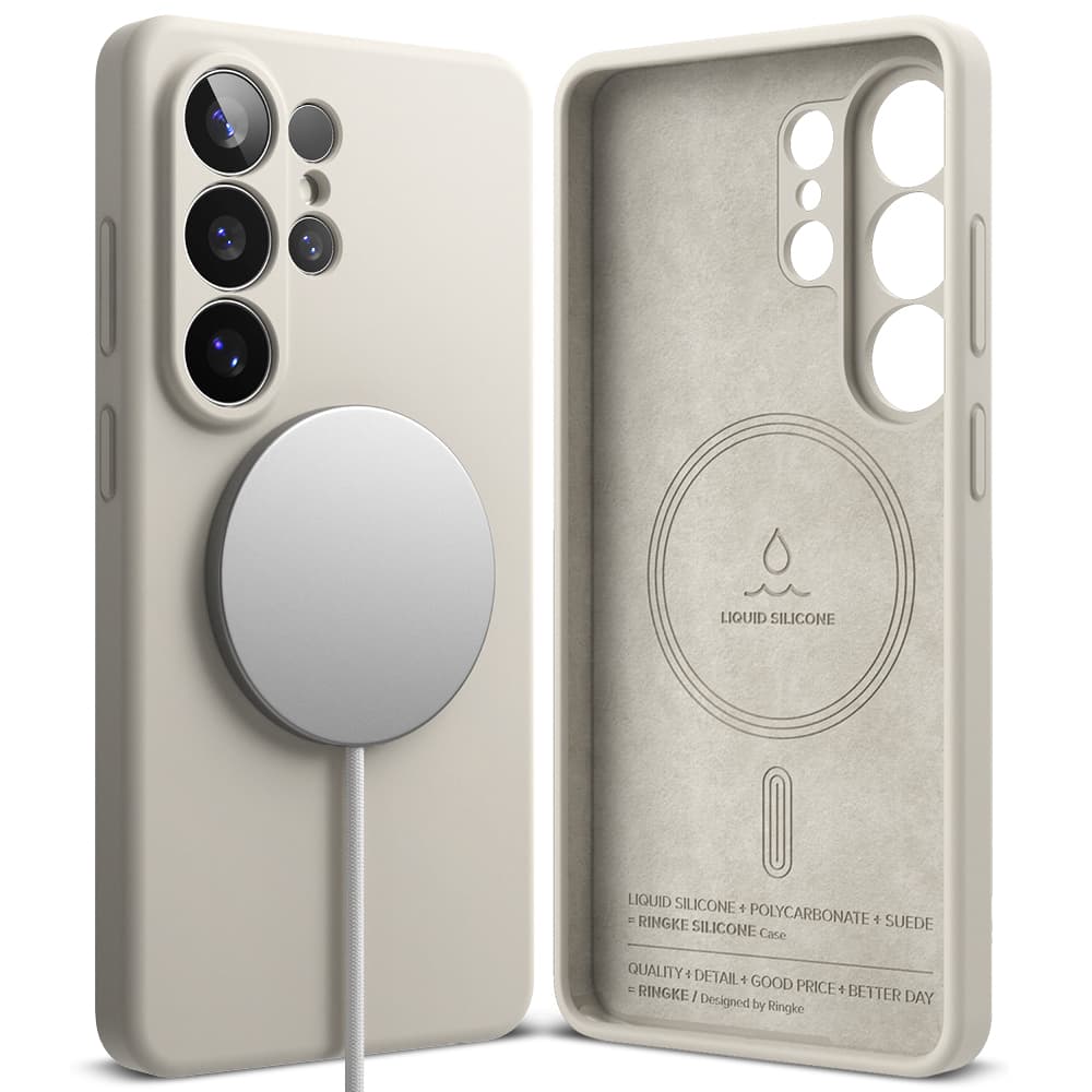 Ringke - Silicone MagSafe - Samsung Galaxy S26 Ultra - Kamenná šedá - náhled 1