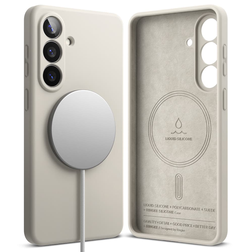 Ringke - Silicone MagSafe - Samsung Galaxy S26 Plus - Kamenná šedá - náhled 1