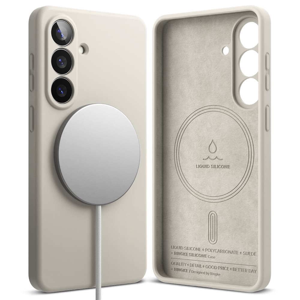 Ringke - Silicone MagSafe - Samsung Galaxy S26 - Kamenná šedá - náhled 1